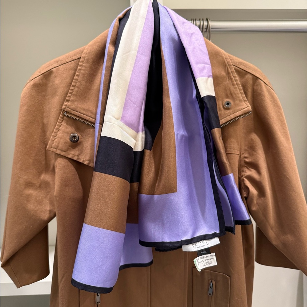 Elegant Purple and Brown Scarf